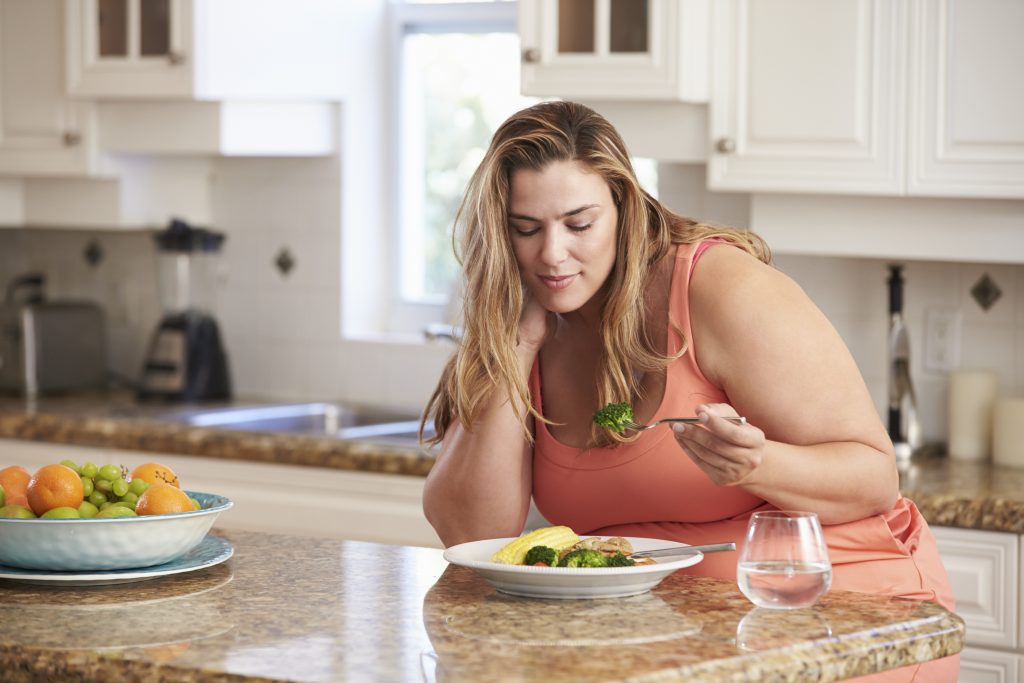 woman eating a healthy meal